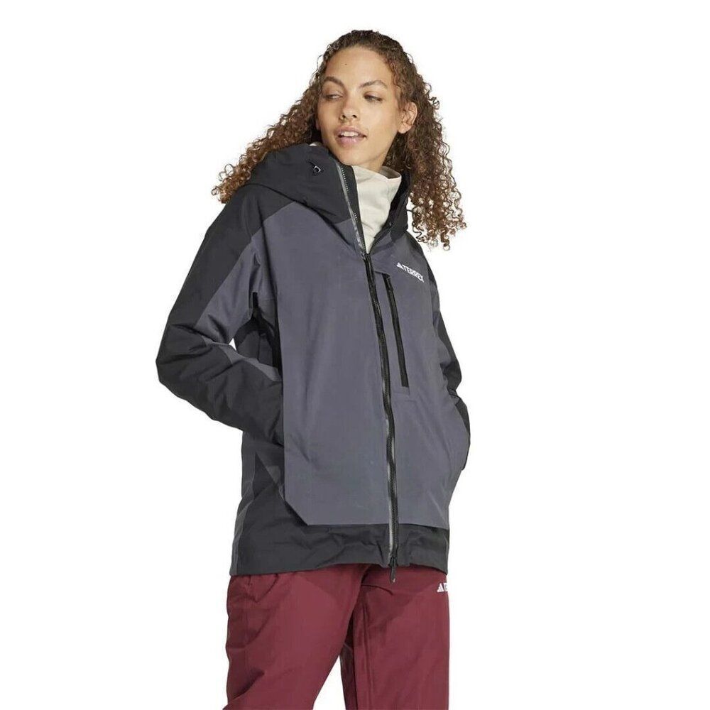 Adidas Terrex Xperior 2 Layer Insulated‎ Ski Snow Jacket Womens Large Black
